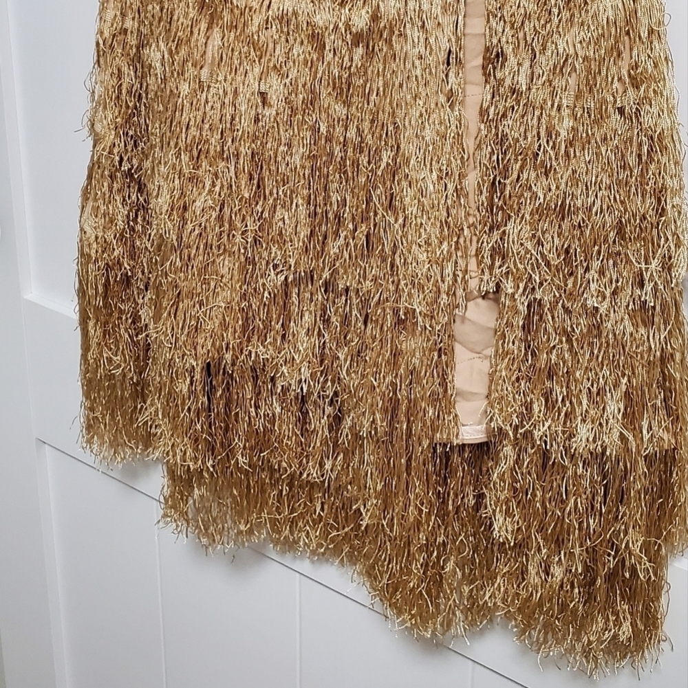 Jonathan Simkhai Nude fringe strapless dress - Picture 7 of 16